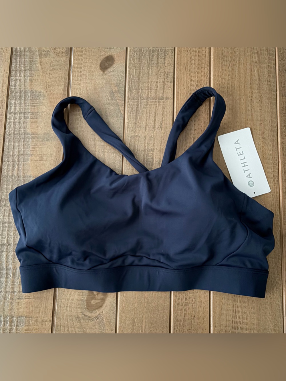 NWT Athleta Medium/High Impact Sports Bra - Navy Blue - Size XL